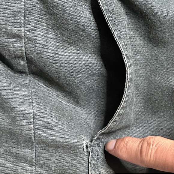 VINTAGE Eddie Bauer Chore Jacket Men L Green Goose Down Removable Liner Dad coat - Picture 16 of 16